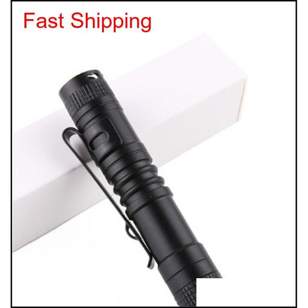 

led strong light flashlight pens shape electric torch waterproof flashlights pen lamp clasp clip outdoor p jllhkb otsweet