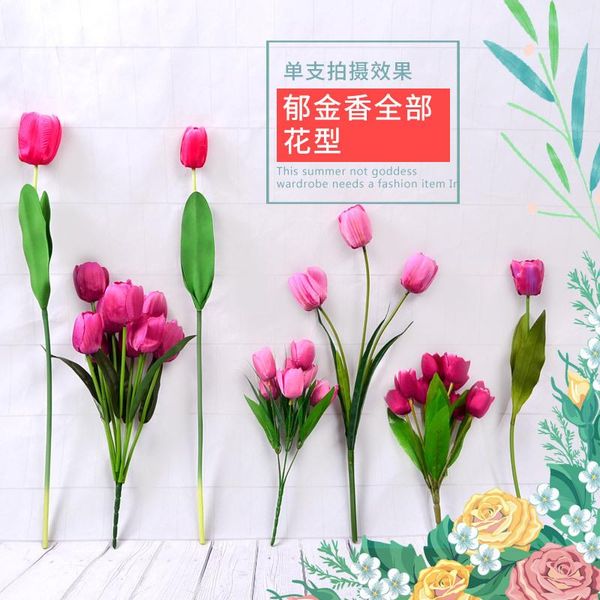 

single tulip single head wedding decoration artificial flower silk cloth