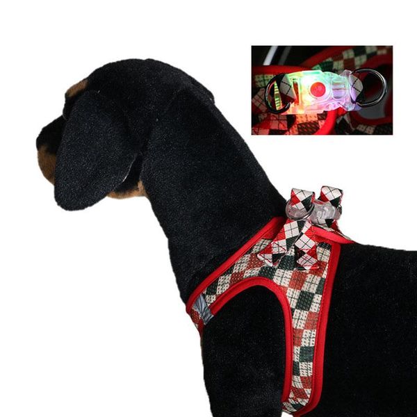 

dog collars & leashes breast-band led luminous mesh waterproof harness for printing dogs pets accessories