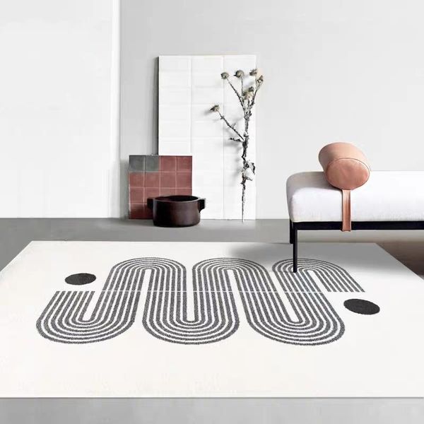 

carpets big size modern style geometric carpet nordic home decoration floor mat villa rug in gray color
