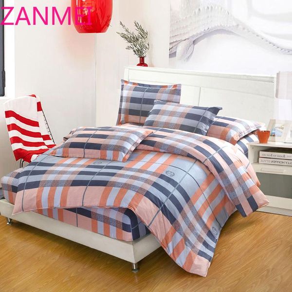 

nordic bedding set 4pcs for king  twin size 100%cotton cartoon stripe kids duvet cover set bed sheet fitted sheet bedspread