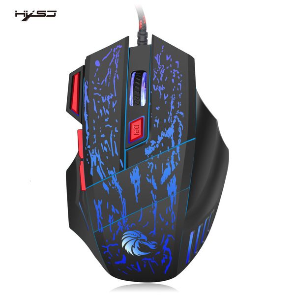 

mices mouse hxsj water crack colorful game wired 7 button pelectric usb
