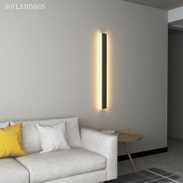 

modern corner led wall lamp minimalist indoor light fixture wall sconces stair 100cm 150cm bedroom bedside home hallway light