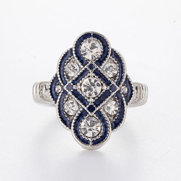 

cluster rings fdlk vintage white crystal for women luxury jewelry charm silver color ring engagement bague femme anillos mujer, Golden;silver