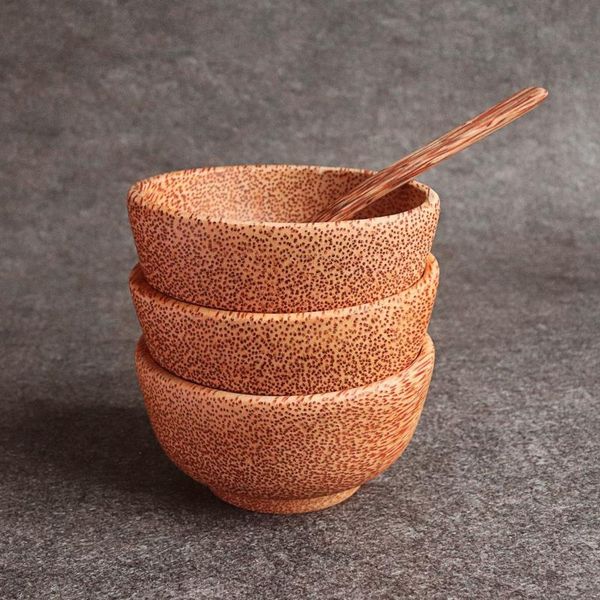 

bowls natural coconut bowl spoon for soups wood tableware stirring handmade home dinnerware cutlery kicthen