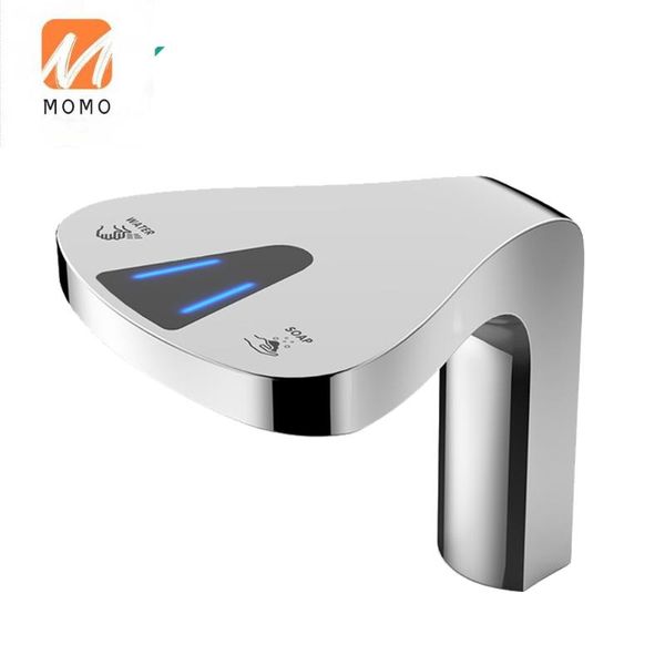 

bath accessory set 3l brass 2 in 1 faucet+soap dispenser laser sensor liquid lavatory automatic faucet soap auto induction