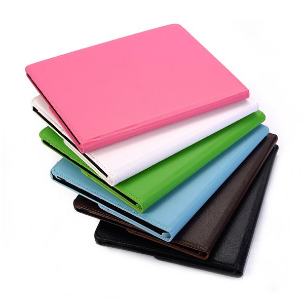 

360 rotating leechee litchi leather for samsung tab a7 2020 t500 fold wallet stand holder holster case