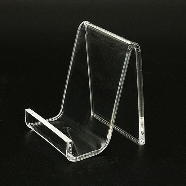 Pubblicità Display Display Acrilico Show Supporto Stands Rack per Borsa Borsa Portafoglio Publico libro T3mm L5CM Negozio al dettaglio ESPOSTAZIONE DI 50PCS