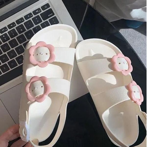 Sandálias Mulheres 2021 Kawaii Lolita Sapatos Moda Senhora Verão Flip-Flops Casuais Chinelos de Praia Chinais Chegada