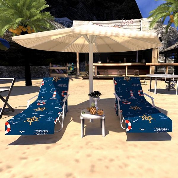 

chair covers printed beach cover pool towel with pockets for chaise green quick dry