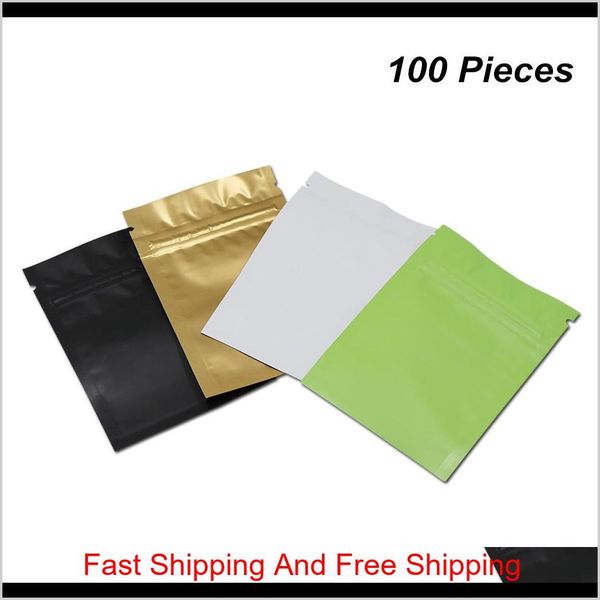 

multi-size matte resealable mylar foil aluminum zipper packaging bags closure aluminum foil food storage pouch foil bag jllgur xhhair