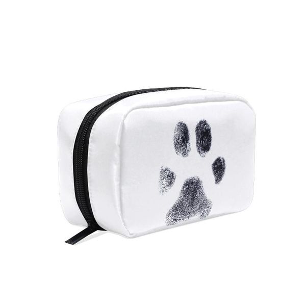 

cosmetic bags & cases fengju makeup bag portable toiletries fashionable square storage for girls lady woman dog cat fingerprint