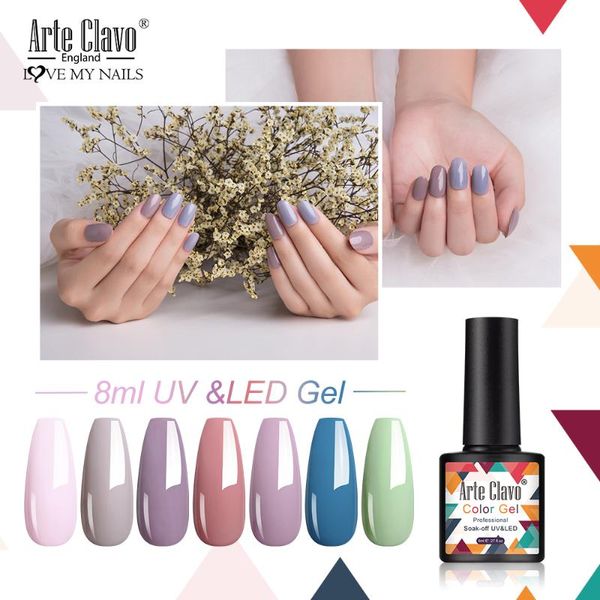 

nail gel arte clavo 2021 summer autumn color 8ml uv polish coat varnish uv&led art laquer manicure soak off, Red;pink