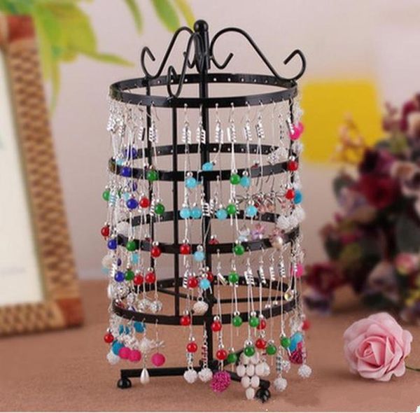 

hooks & rails convenient earring necklace hanger display shelf woman jewelry organizer storage holder frame show case tool for girls
