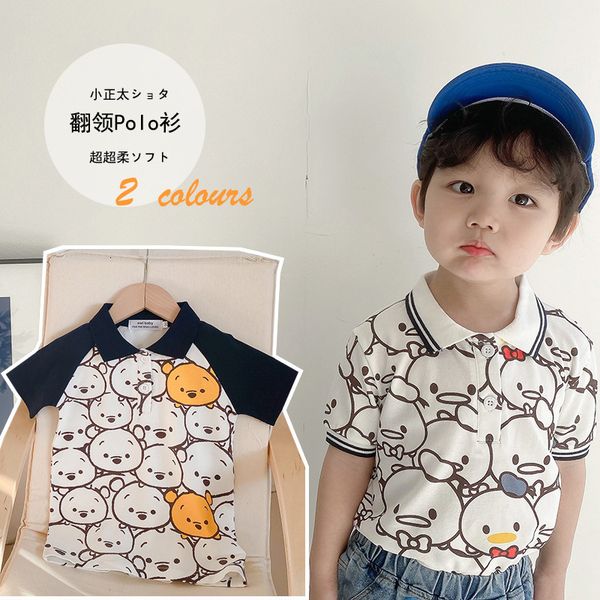 

2021 short sleeve baby polo t-shirt summer children's wear boys' fashion, Black;white