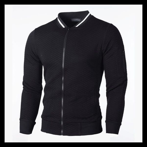 

men's jackets 2021 brand men‘s plaid sweatshirts zipper men stand collar for male man sweatshirt clothing, Black;brown