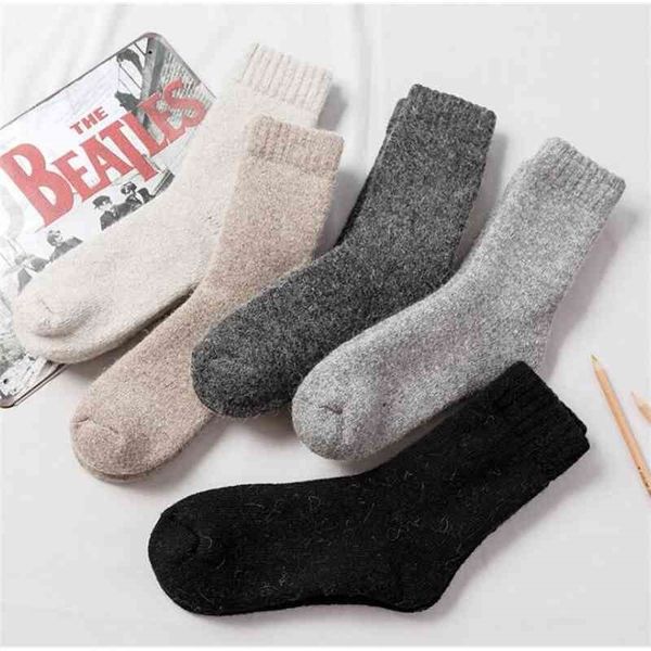 

good quality cashmere material ankle thick socks discount on s 5 pairs a lot 210727, Black