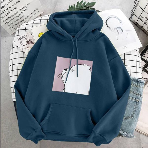 

2021 Top quality Oversized Print Kangaroo Pocket Sweatshirts Hoodies Hooded Harajuku Spring Pullovers Women Sweetshirts GU45