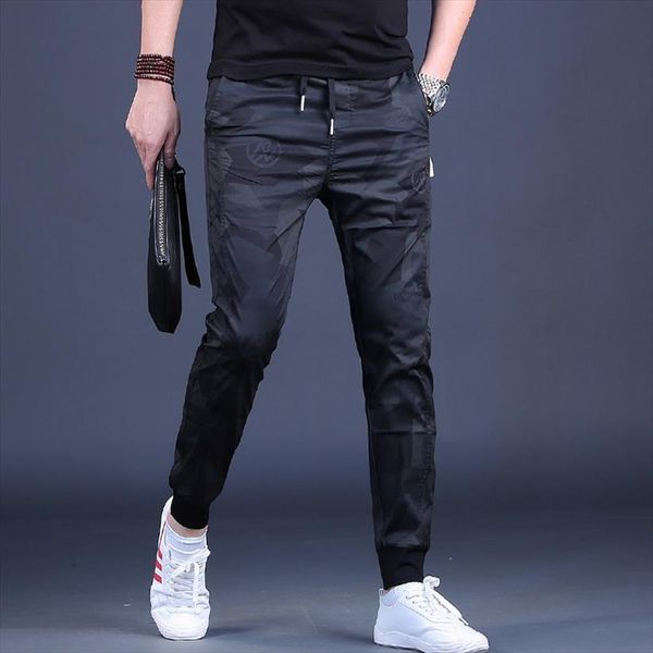 

camouflage casual elastic pencil women pants male black joggers fashion streetwear drawstring sports trousers