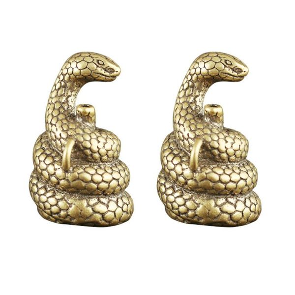 

pendant necklaces 2pcs snake incense censer stick holder shaped burner, Silver