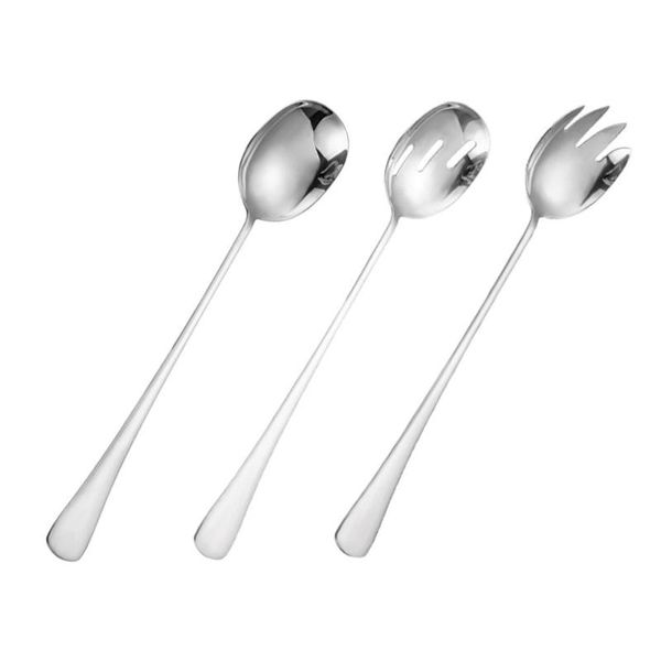 

forks 3pcs small durable simple spoon spork colander anti-rust tableware set