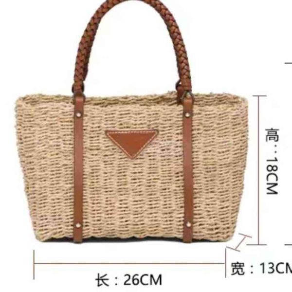 

70% off design handbag genuine leather luxury rattan women straw 2021 portable woven bag 6h9p