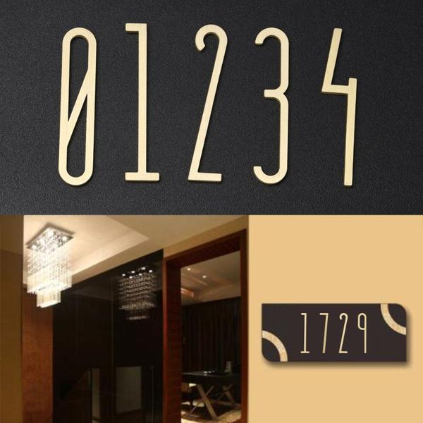 

other door hardware address digits 0-9 brass house number modern nordic style office el figures plaque sign apartment dormitory plates