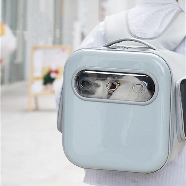 

new pet cat backpack breathable and convenient cat bag outdoor travel pet backpack transparent and ventilated large space