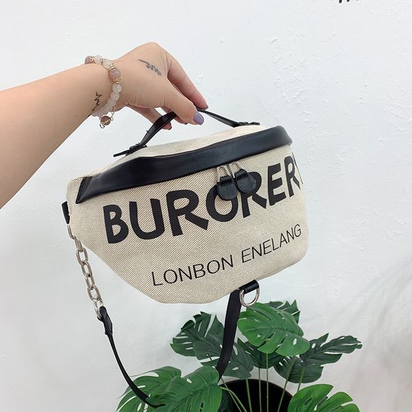 

jorge's messenger canvas saddle bag simple letter versatile korean chest single shoulder semi-circular women's bag fashion, Black;red