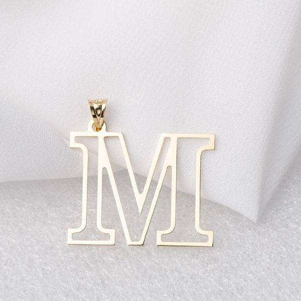 

chains letter m gold pendant, Silver