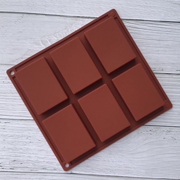 

6 holes cake moulds rectangle baking coffee molds silicone 1221529