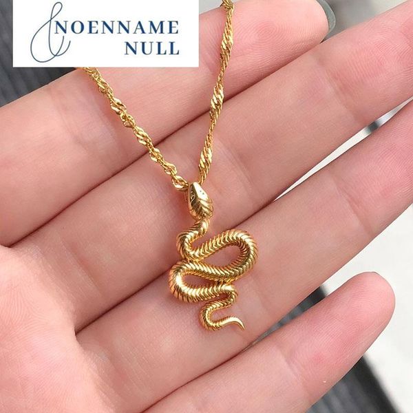 

pendant necklaces stainless steel gold chain snake necklace for women girls collier bijoux femme 2021 fashion boho jewelry birthday gift, Silver