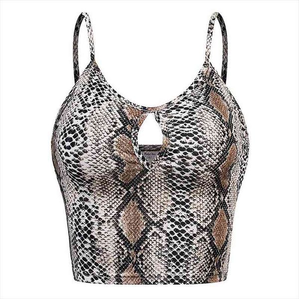 

vintage crop mujer women tank sleeveless snake printed underwear hollow out cami vest summer woman clothes cropped, White