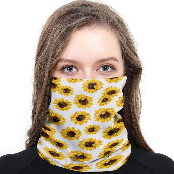 

scarves yellow flower warm sunflower multipurpose scarf mens ladies rectangular hijab custom neck gaiter magic, Blue;gray