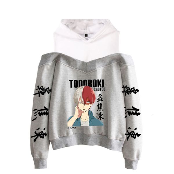 

women hoodie su my hero academia anime s bakugo pullovers casual style, Black