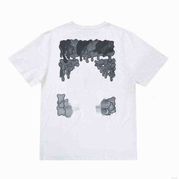 

t shirt fashion off designer cross brands tshirts gradient dissolve printing short sleeves t mens tee casual women x 6mmk, White;black