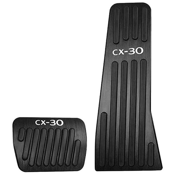 

pedals 2 pcs aluminum alloy brake and gas accelerator pedal pad cover for cx-30 cx30 2021 foot pads kit