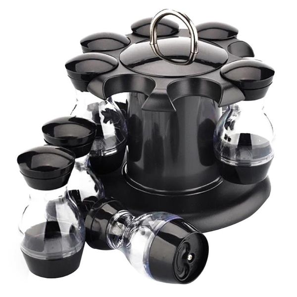 

hooks & rails 1 set seasoning storage container kitchen spice rack box with shelf