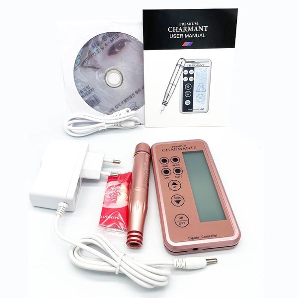 

tattoo guns kits digital charmant ii microblading permanent makeup pen kit mts micropigmentation machine set with 10pcs cartridge needles