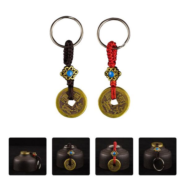 

gift wrap 2pcs creative pendant keychain vintage brass money bag hanging