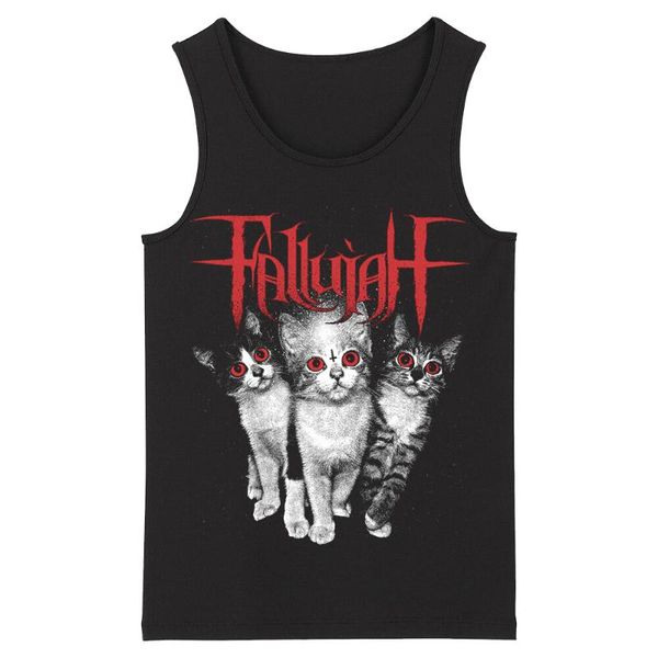 

bloodhoof fallujah heavy metal grindcore hardmetal deathcore men' new fashion tank asian size, White;black