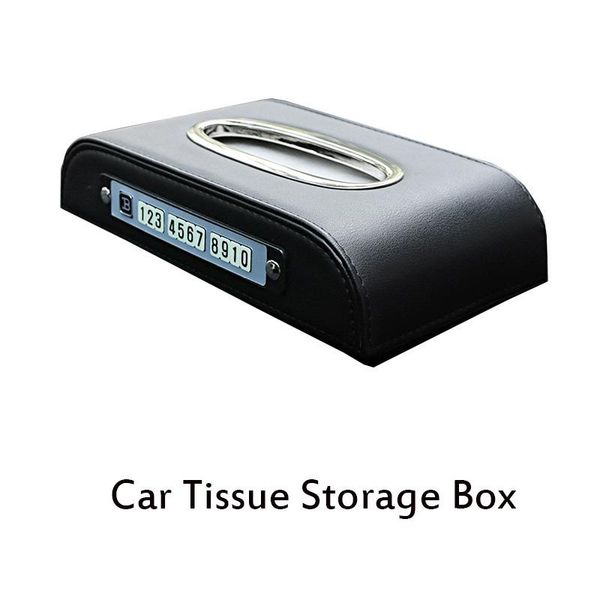 

tissue boxes & napkins car armrest box multifunctional creative drawer dox seat type parking sign napkin storage