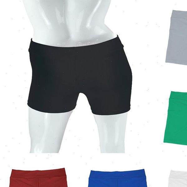 

women breathable elastic spandex sports shorts fashion shorts dancewear workout gymnastics skinny shorts elastic waist, White;black