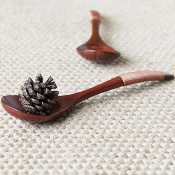 

spoons 1pc long handle wooden spoon chinese style heat resistant tableware kitchen for cooking serving soup lacquer wood br h0c9