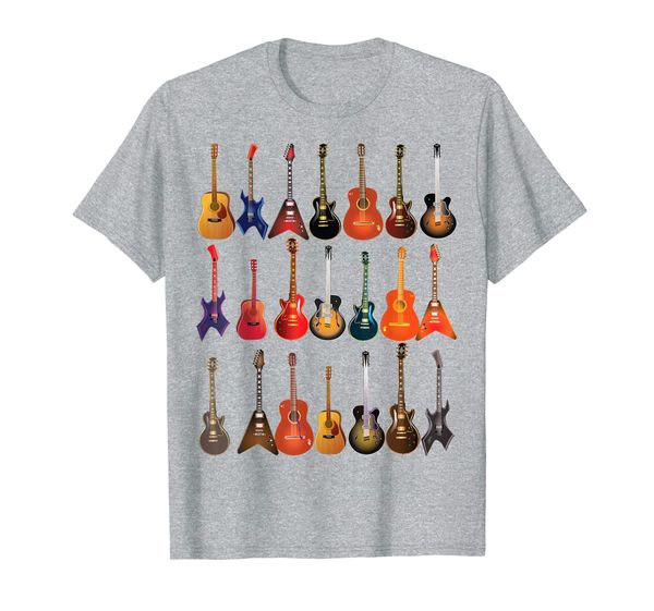 

cute guitar rock n roll musical instruments shirt gift, White;black