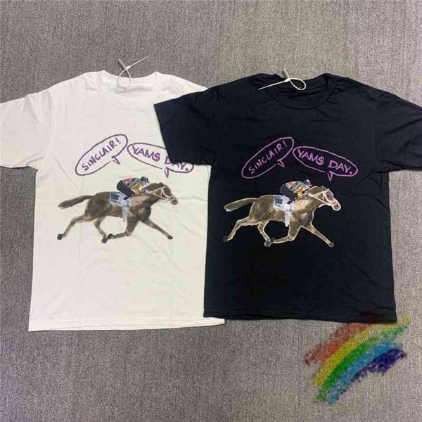 

men's t-shirts foam printing equestrian t shirt men women t-shirt summer style tee cicc, White;black