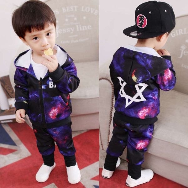 

autumn 1-4-year-old boys' spring and sports suit, White