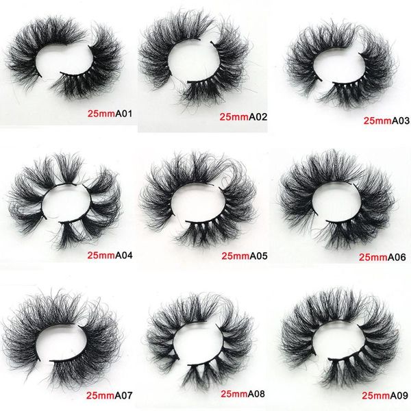 

false eyelashes 18 pairs 5d 25mm mink fluffy hand made natural long real lashes cruelty maquiagem makeup