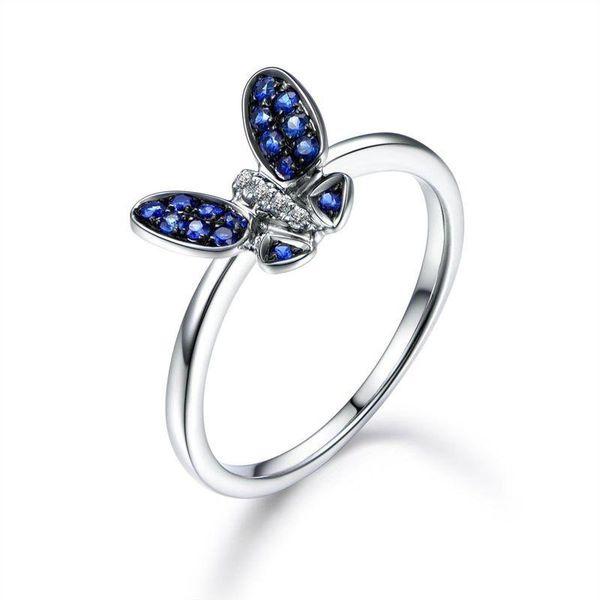 

wedding rings design lovely mini animal butterfly finger ring for women fashion insect fine jewelry, Slivery;golden