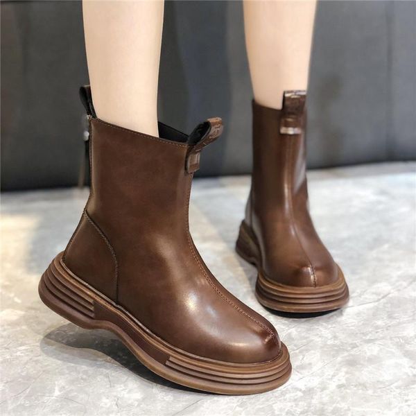 

boots cootelili winter womens ankle whith plush keep warm round toe 3cm heel zip fashion shoes for woman casual basic 35-40, Black